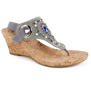 🆕Grey Jeweled Sandal